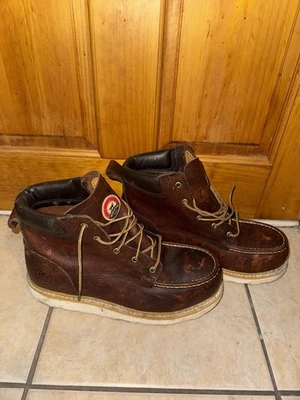 Red Wing Shoes Irish Setter Steel Toe Brown Leather Men's Work Boots Size 11 - Image 1 of 4