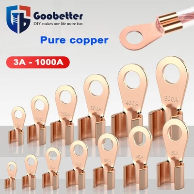 Open Cable Connector Wire Crimp Terminal Kit Copper Lug 3A 5A 10A 20A 30A ~1000A - Image 1 of 4