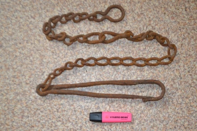 Ancienne crochet, agrafe à seau de puits à maillons torses - Photo 1/3