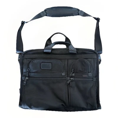Tumi Alpha 2 Compact Large Screen Briefcase Laptop Bag Nylon Black 26114D2 $550 - Image 1 of 4