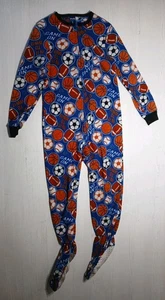 Highland Outfitters Youth Kids Size 7 One Piece Zip Sports Footie Pajamas - Picture 1 of 20