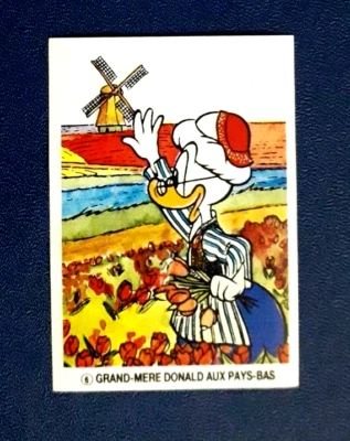 carte VACHE QUI RIT 1985 -Mickey et ses amis- n°6 GRAND MERE DONALD AUX PAYS BAS - Photo 1/2