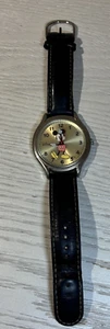 MZB Disney Mickey Mouse MCK619K 390 PC21 Stainless Steel Leather Strap Watch - Picture 1 of 2