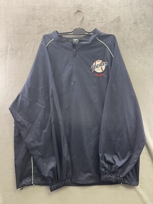 San Diego Padres Cutter & Buck Mens DryTec Edge Half Zip Jacket Navy Blue 1/4 SD - Image 1 of 4