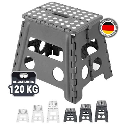 Tritthocker faltbar - Klapphocker für Kinder und Erwachsene bis 120kg - Anti-... - Bild 1 von 4