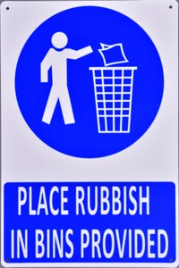 Place rubbish in bins provided - Mandatory Sign - Picture 1 of 1