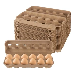 25 Pack Egg Cartons Bulk Cardboard Egg Crates for Secure Eggs Storage Egg Car... - Picture 1 of 7