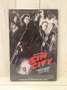 Sin City Poster Tin Sign 2005 Robert Rodriguez Movie Bruce Willis - Picture 1 of 1