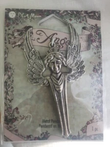 2009 Blue Moon Silver Tone Metal ANGEL With Wings 3" by 1 1/4" New Packaged - Picture 1 of 3