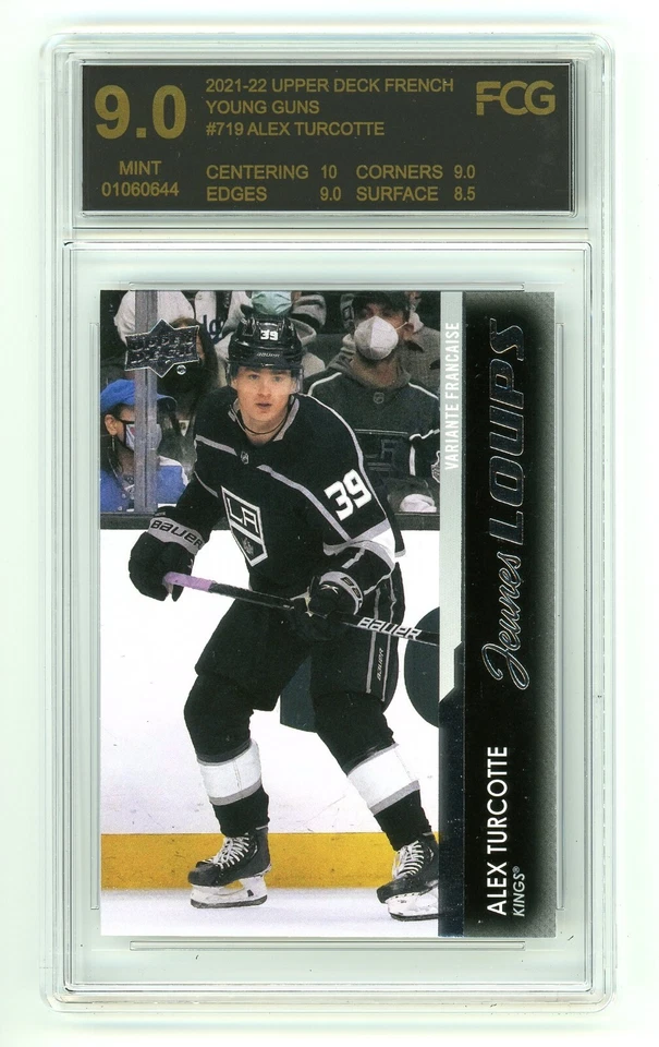 2021-22 Upper Deck Series 1 Alex Turcotte French Young Guns Rookie Card #719 FCG - Image 1 of 1