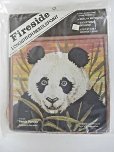 Fireside Longstitch Needlepoint Kit Panda Portrait Factory Sealed 1983 - Picture 1 of 2
