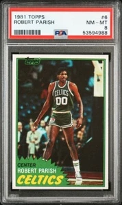 1981 TOPPS BASKETBALL #6 ROBERT PARISH PSA 8 HOF - Picture 1 of 2