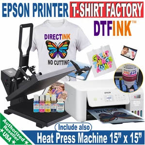 Confezione T-Shirt Stampante Epson con Stampa DTF | Kit Starte.r Pressa di Calore 15"x15" - Foto 1 di 11