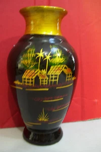 Rare Palm Tree Antique 6.5" Vase By Greenbrier International - Picture 1 of 6