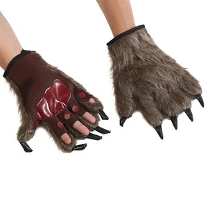 Werewolf Gloves Halloween Costume Accessories Cosplay Mittens for Kids Wolf - Picture 1 of 7