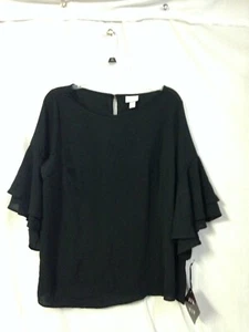 Women's Plus Size Ruffle Sleeve Blouse - Ava & Viv-Size X - Picture 1 of 3