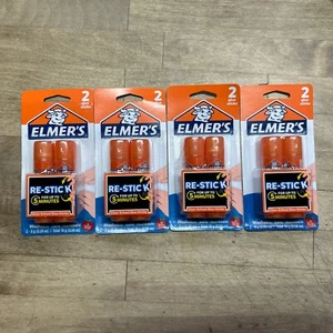 Elmer's Washable Clear School Glue Sticks 2 Count .28oz Each Restick Lot Of 4 - Picture 1 of 4