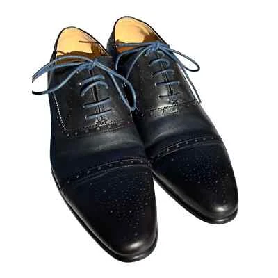 Giovanni Carlo Men's Black Leather Lace Up Wintip Oxford Dress Shoes Size US 9.5 - Image 1 of 4