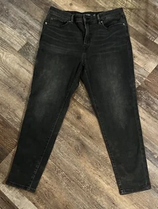 Ralph Lauren Black Label Jeans Women Size 12 Petite Mid Rise Skinny Black - Picture 1 of 9