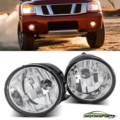 For 2005-2007 Nissan Armada Clear Lens Fog Lights Driving Lamps Replacement Pair - Image 1 of 4