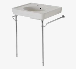 Waterworks 12-08580-34009 Alden 2 Leg Sink Washstand Polished Nickel STAND ONLY - Picture 1 of 6
