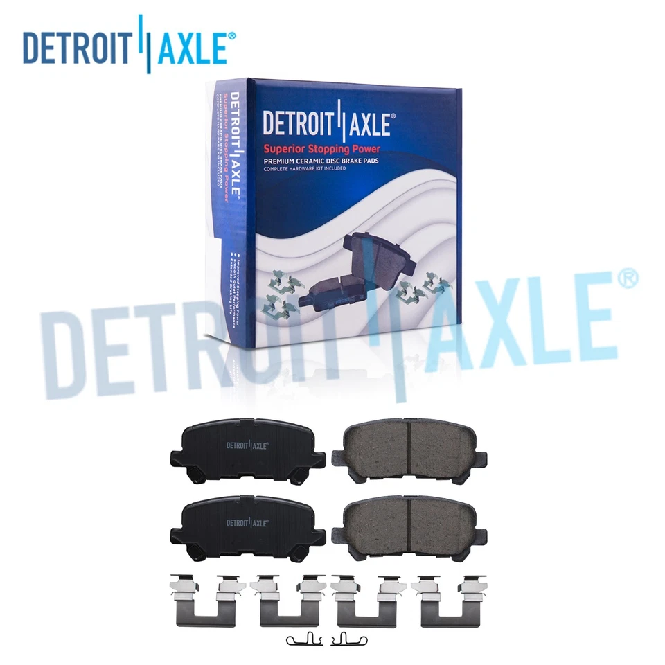 Juego de pastillas de freno traseras de cerámica con herrajes para Honda Odyssey Pilot Acura ZDX MDX Foto 1 de 4