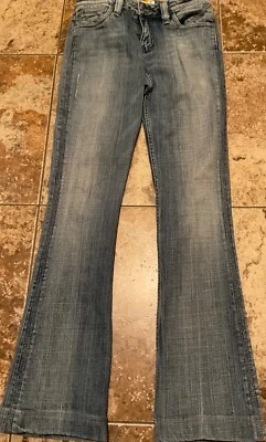 JEANS DENIM ANTIGUOS AZUL CLARO - TIRO BAJO (TALLA 26 MUJER) Foto 1 de 4