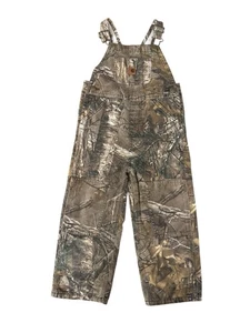 Carhartt Overalls Kids Size 4T Camo Realtree Hunting Outdoor Brown Green Grey - Picture 1 of 24