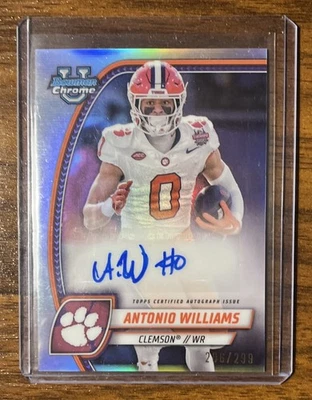 Autógrafos Bowman University Chrome Prospect 2024 Antonio Williams Auto RC/299 Foto 1 de 2