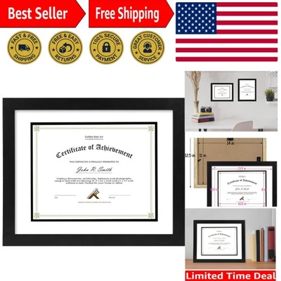 Marco clásico de diploma de madera maciza 11x14 para premios y certificados - premontado Foto 1 de 4