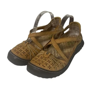Jambu Pine Leather Mary Jane Strappy Casual Comfort Flats Women's Size 9.5 - Picture 1 of 16