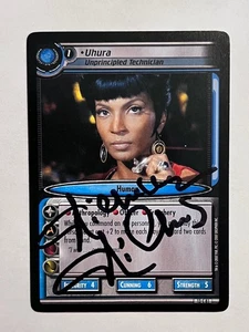 Autographed 2nd ed Star Trek ccg - Uhura, Unprincipled Technician (N. Nichols) - Picture 1 of 1