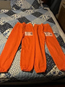 JERZEES Kids Sweat Pants Vintage 80s-90s Orange Size Medium  - Picture 1 of 5