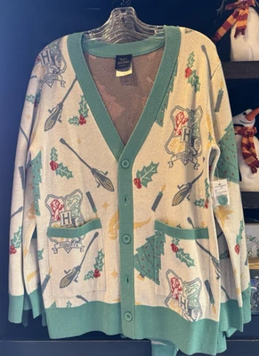 Universal Studios Harry Potter Holiday 2025 Hogwarts Crest Cardigan Sweater - Image 1 of 2