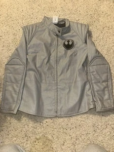Star Wars Jacket Youth Sz 11/12 Gray Force Awakens Disney Faux Leather - Picture 1 of 2