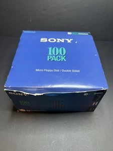Sony 100MFD-2HD 1.44MB Double Sided Micro Floppy Diskettes (Pack of 100) NIB - Afbeelding 1 van 7