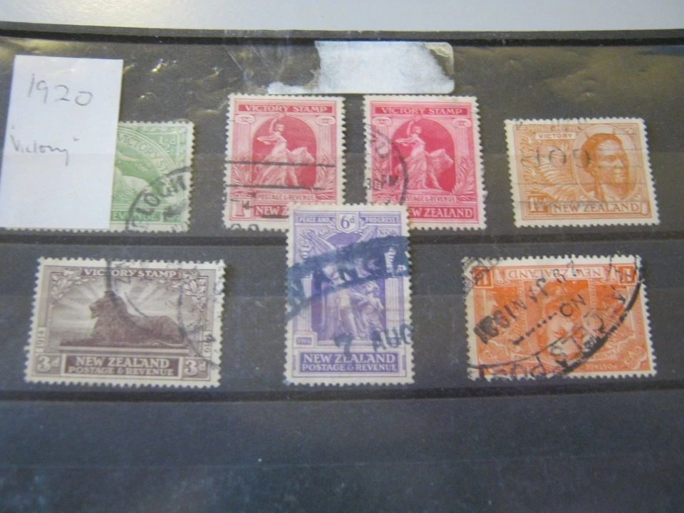 NUEVA ZELANDA 1920 VICTORIA CONJUNTO DE 7 SELLOS USADOS Foto 1 de 1