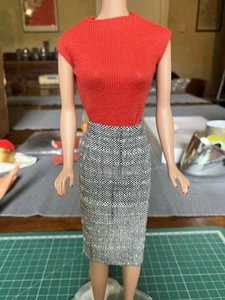 Vintage Mattel Barbie Career Girl #954 1963 Part Outfit Skirt Bodysuit - Picture 1 of 8