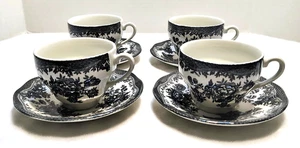 Lote de 4 platillos de taza de té faisán asiático vintage Wedgewood Johnson Bros Inglaterra - Imagen 1 de 8
