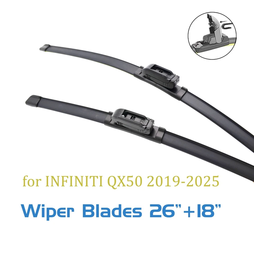 2,Windshield Wiper Blades 26 18 Replacement For INFINITI QX50 2019-2025 Front Foto 1 de 4