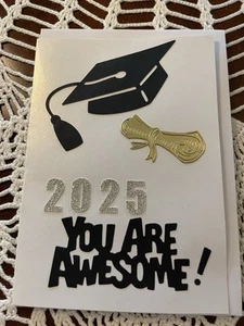 Greeting Card Die Cut By Joy Delaurelle Graduation 2025 Blank 5x7 - Picture 1 of 2