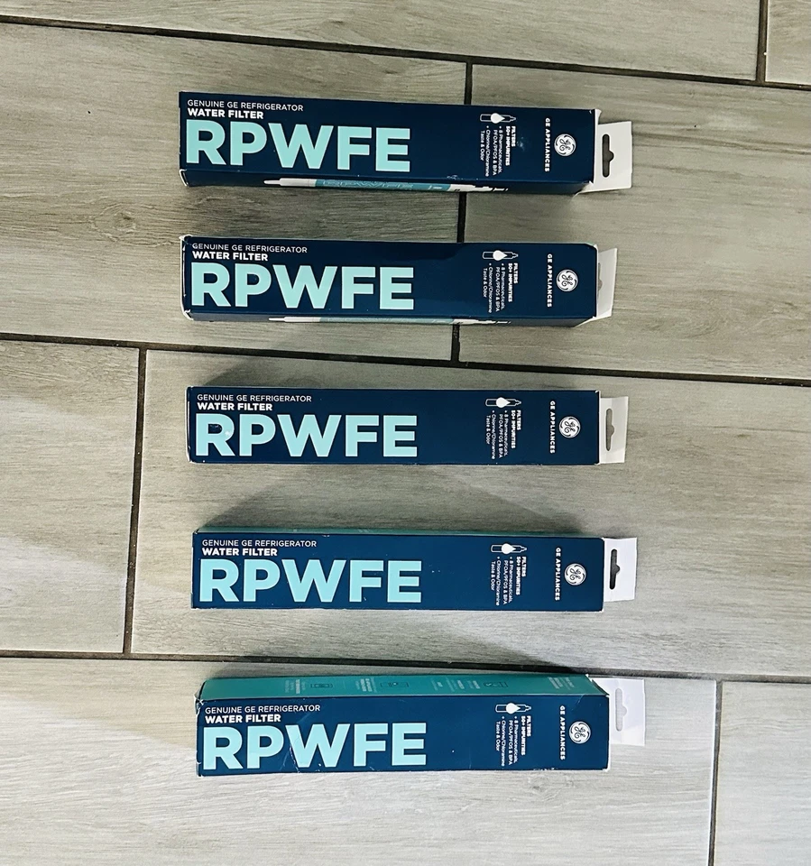 Filtro de agua de repuesto para refrigerador GE RPWFE paquete de 5 genuino Foto 1 de 4