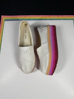 Zapatos sin cordones Toms Alpargata plataforma alpargata lona alpina para mujer 11 Foto 1 de 4