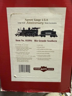 Bachmann 81094 Rio Grande Southern Anniversary 4-6-0 Steam Loco. & Tender #25 - Image 1 of 4