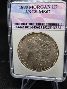1888 Morgan Silver Dollar – ANGC Mint State – Vault Stored Gem - Picture 1 of 5