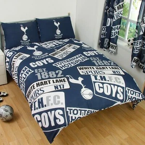 Tottenham Spurs 'Patch' Double Duvet Cover Bedding Set Reversible Quilt Cover - Picture 1 of 1