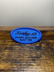 Port Dover FRIDAY 13th May 2005 CREST / PATCH Brand NEW Motorcycle Vest Blue - Picture 1 of 4