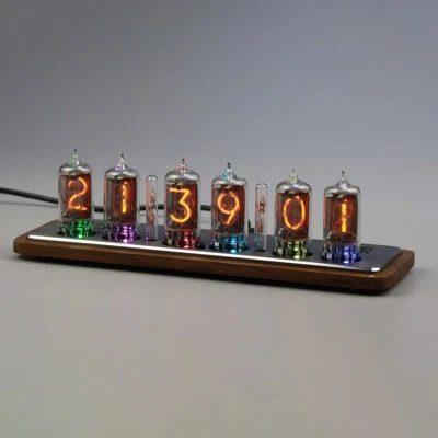Omnixie Nixie clock, Omnixie Plus,WIFI sync time, wooden case, setup via web - Image 1 of 4