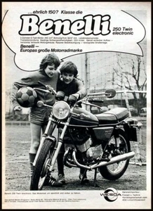 Benelli 250 Twin electronic Werbung 1974 - Bild 1 von 1