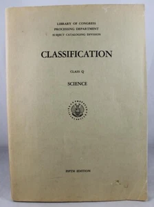 Classification Class Q Science 5th Edition 1963 280pgs Paperback - Imagen 1 de 10